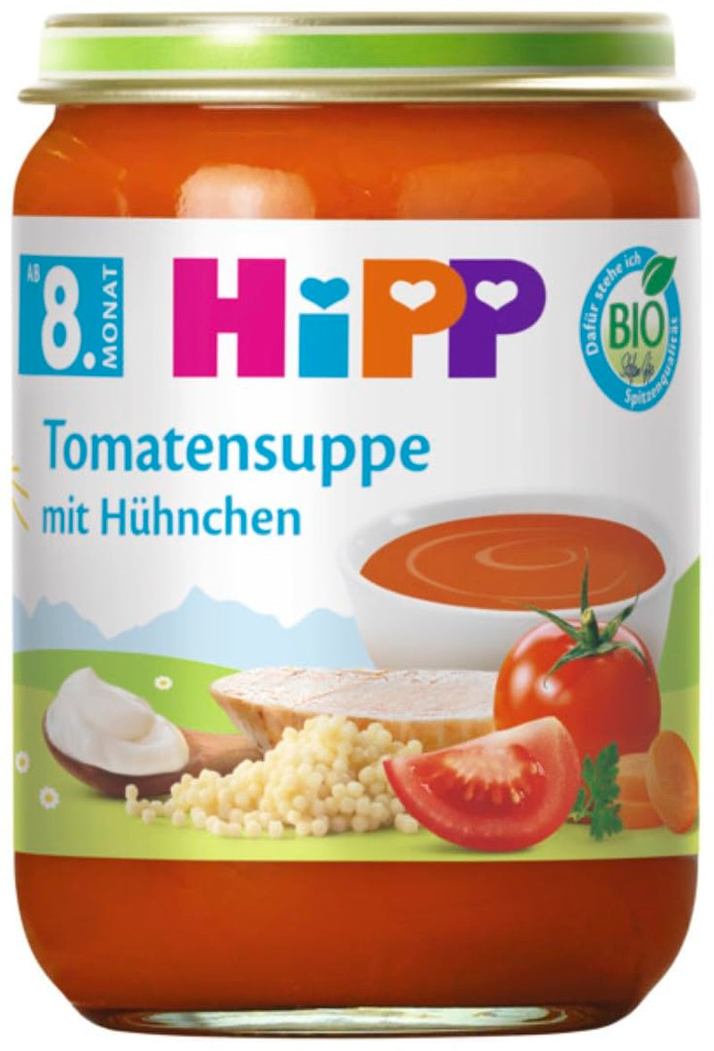 Hipp organic soup from 8 months Tomato soup with chicken, 190G, 6 packs (6X190G) Mother and Child Naty Shop Default Title