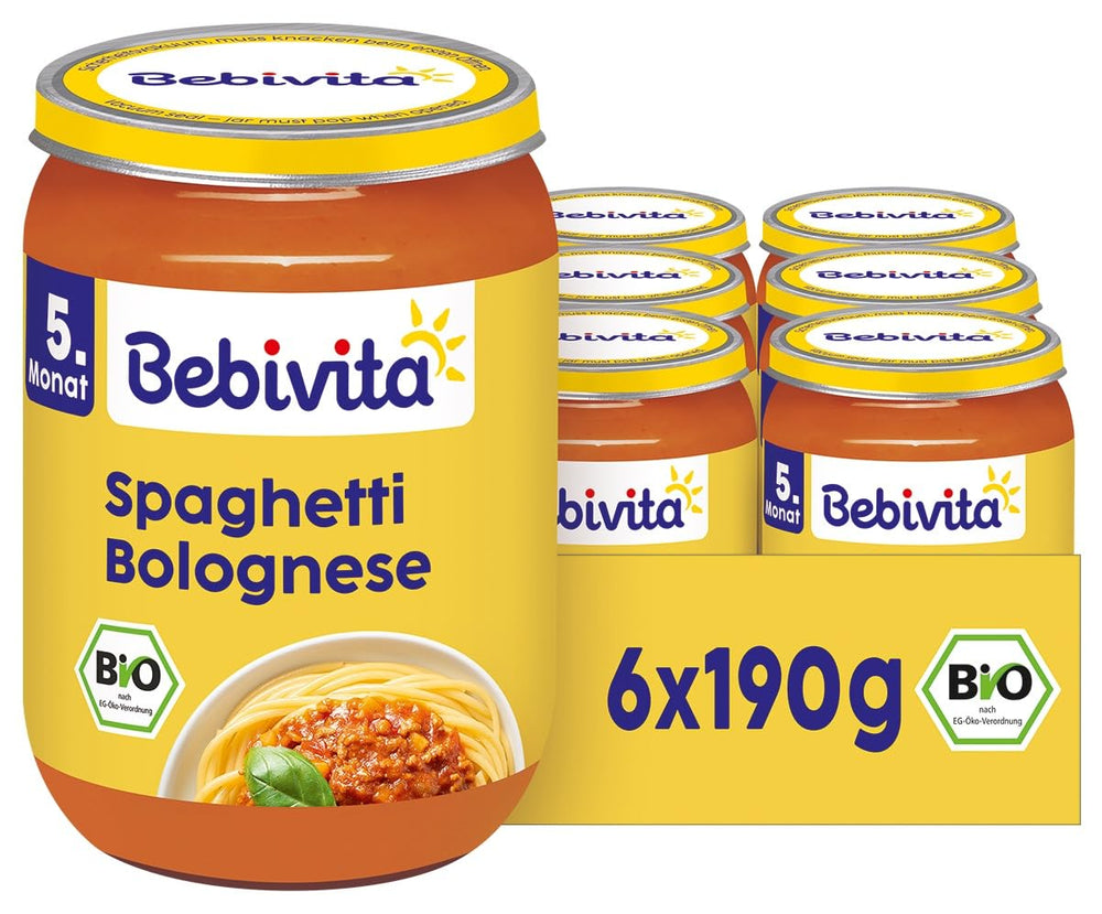 Meals from 5 months onwards: Spaghetti Bolognese, 190g, pack of 6 (6x190g)