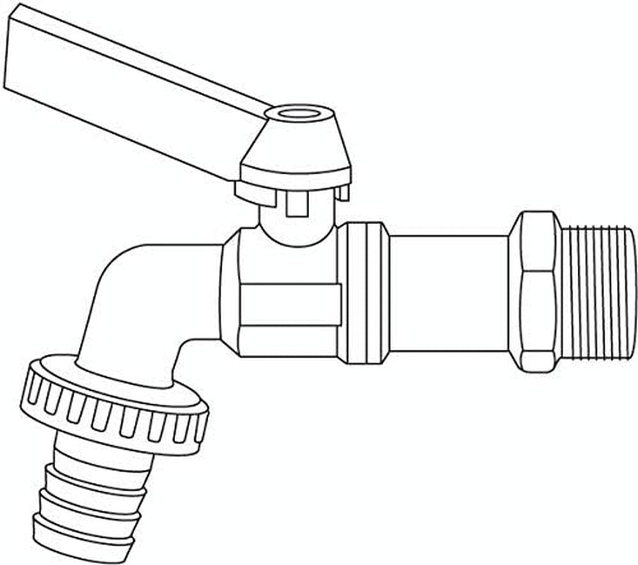 Robinet cu bilă Gardena: Robinet pentru uz interior și exterior, filet de 33,3 mm (G 1 inch), pentru furtunuri de 19 mm (3/4 inch) (7333-20)