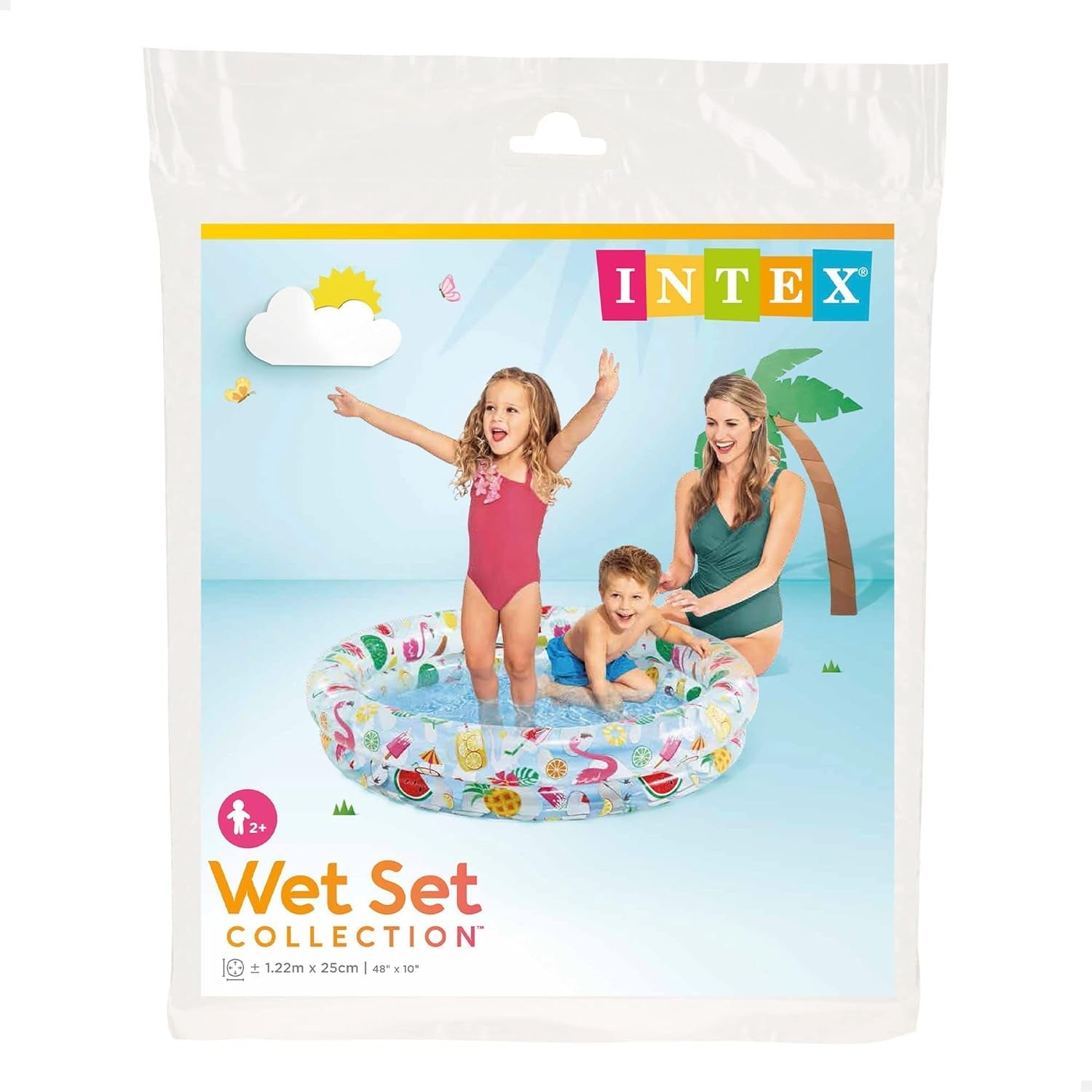 Intex 59421NP - Piscină gonflabilă Just So Fruity, vinil, multicoloră, 122x25 cm