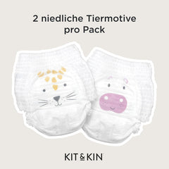 Kit & Kin Premium Eco Diapers, Size 4 (9-16kg), 132 Diapers, Plant Based & Hypoallergenic, Reliable Leak Protection, Vegan & Cruelty Free