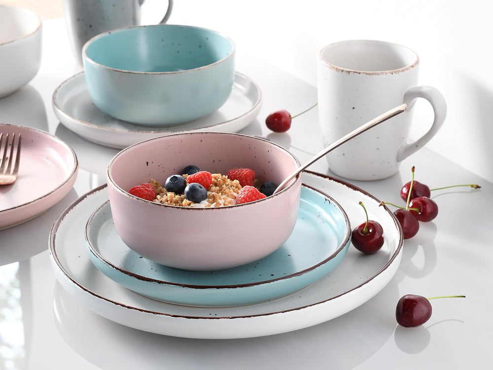 Creatable, 22908, Serie MODERN FASHION, 16-Teiliges Geschirrset, Kombiservice Aus Steinzeug, Spülmaschinen- Und Mikrowellengeeignet, Qualitätsproduktion Seturi vesela masa Naty Shop