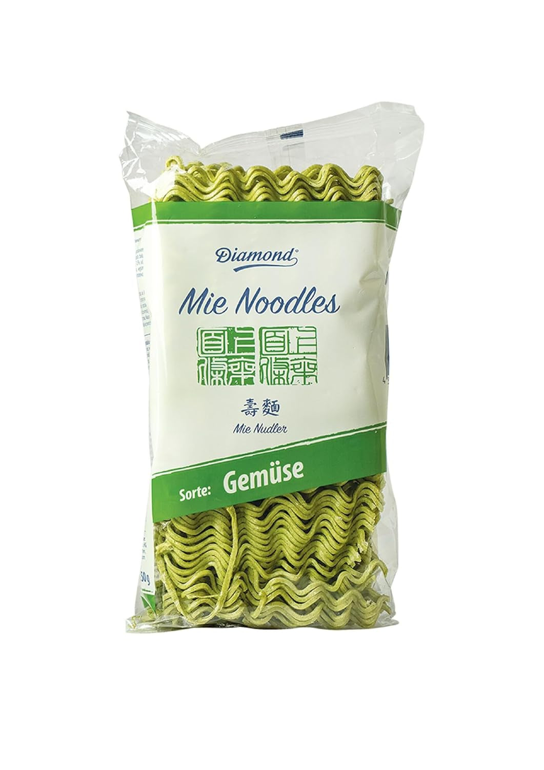 Tăiței cu legume DIAMOND Mie, tăiței din grâu cu pudră de legume, fără ouă, preparați rapid și ușor, vegetarieni - 1 x 250 g