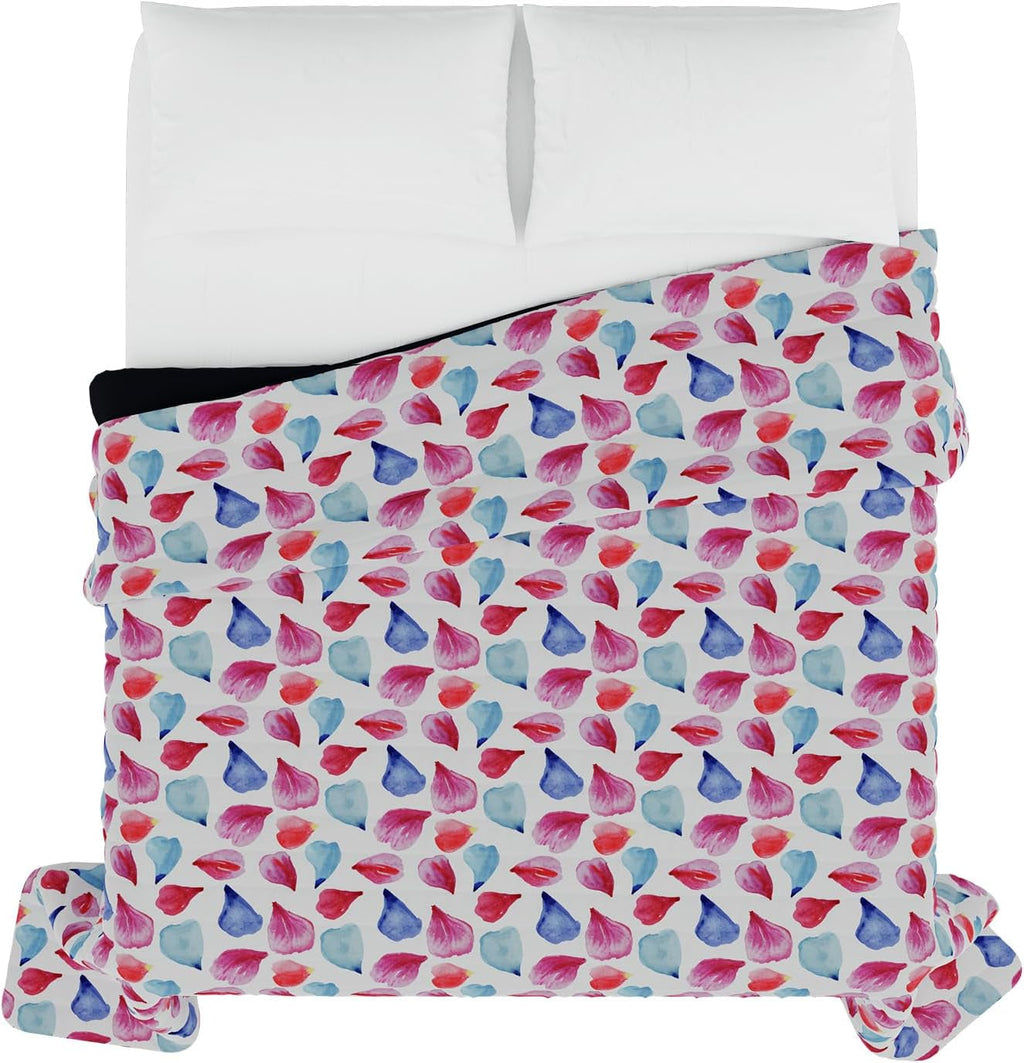 Cuvertură de vară imprimată Fantasy, umplutură din poliester, Petali, 260X270Cm Plapumi si pilote Naty Shop