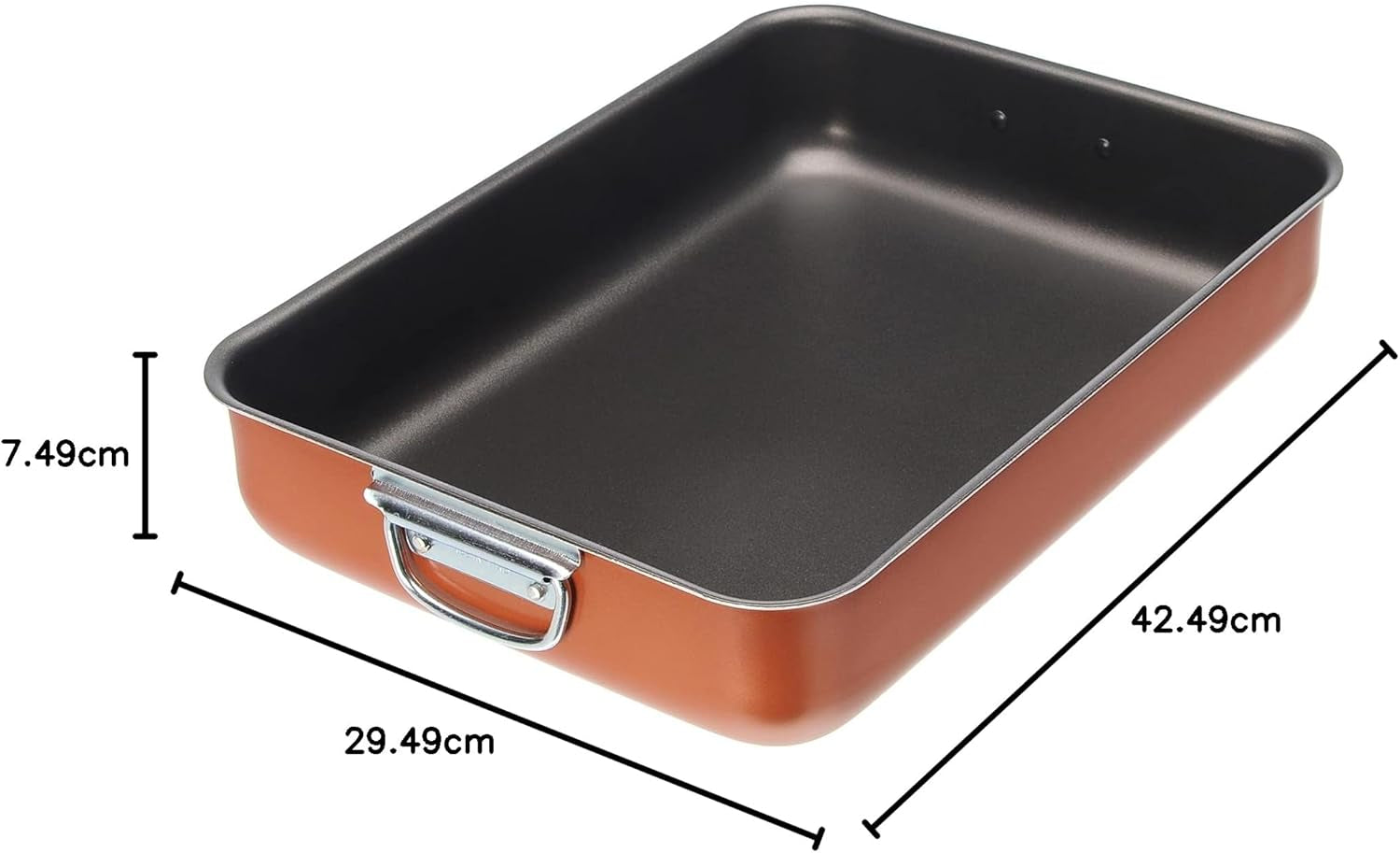Zecchino teflon baking tray 40x28cm, aluminum, multicolor, 40x28 Molds and baking trays Naty Shop