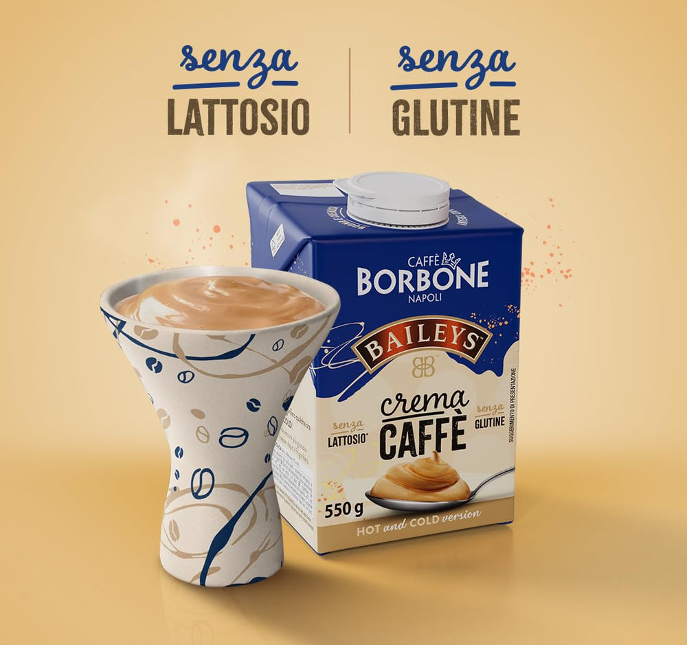 Caffè Borbone Baileys Kaffeecreme - Creme auf Milchbasis mit laktosefreiem, löslichem Kaffee, mit Baileys - laktose- und glutenfrei - 550-Gramm-Kartonpackung