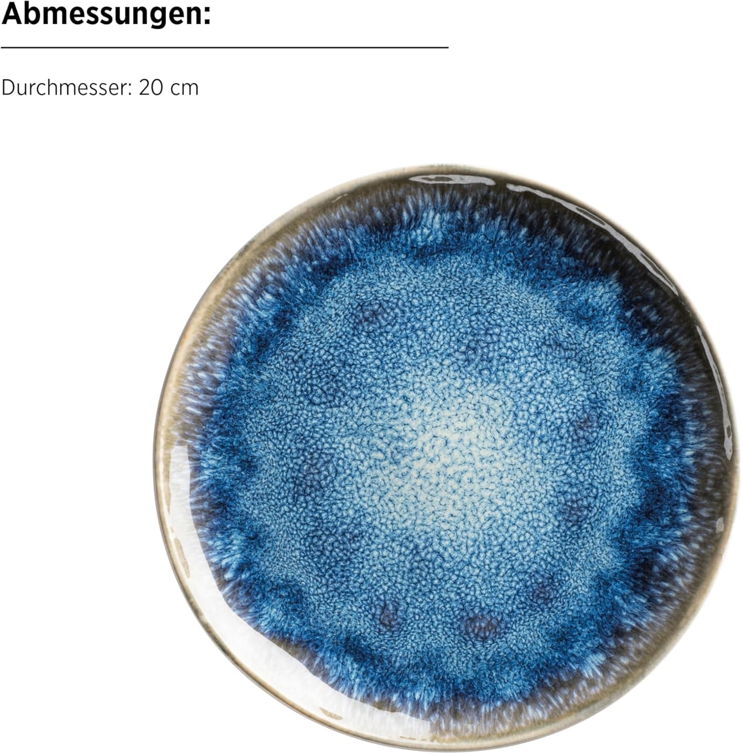 MÄSER 934092 Serie Frozen, Geschirr Set Aus Keramik Für 4 Personen, 16-Teiliges Kombiservice Mit Organischen Formen, Blau Gesprenkeltes Service, Steinzeug, Dunkelblau Seturi vesela masa Naty Shop