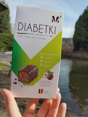 DIABETKI hazelnut pralines, sugar-free chocolate, delicious sweets for conscious and diabetic consumers, gluten-free and vegetarian snacks 100g