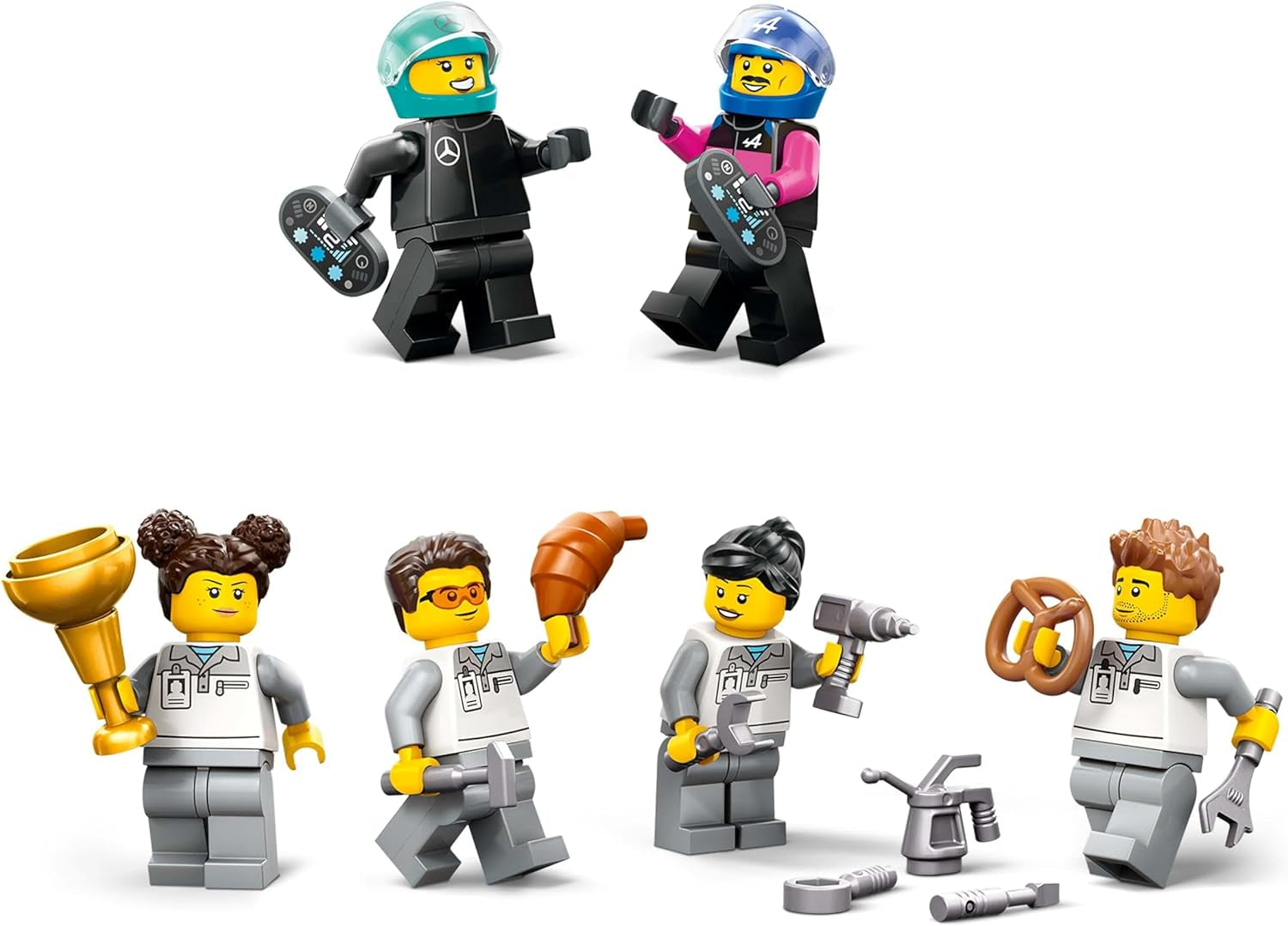 LEGO City F1 Garage with Mercedes-Amg and Alpine Race Cars - Formula 1 Race Car with 2 Drivers and 4 Mechanical Minifigures - Gift for Boys and Girls 7+ and Fans 60444 Besuche den LEGO-Store Building Sets