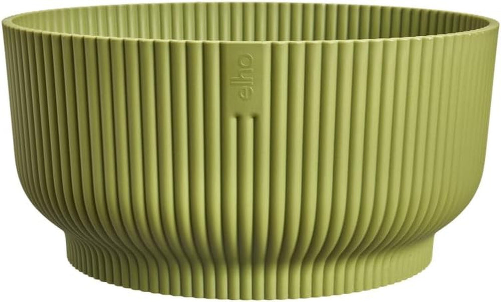 elho Vibes Fold Bowl 25 - Ghiveci de flori de interior - 100% plastic reciclat - Ø 24,9 x H 12,1 cm - Verde/Ferngrün