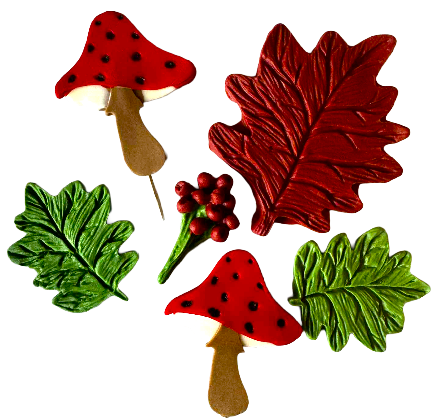 Set of 6 edible decorations, Autumn