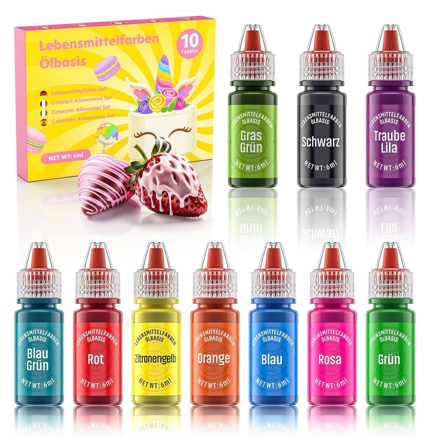 Coloranti alimentari gel, 6 grame sau 10 grame Naty Shop 10 x 6 ml