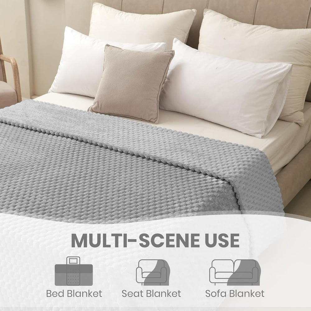 Good Nite Comfort Blanket Fluffy Blanket 150 X 200 cm Soft Microfiber Bedspread Sofa Blanket Comfort Blanket Warm Fleece Blanket for Sofa and Bed Bedroom Office Gray Good Nite Beds and Blankets