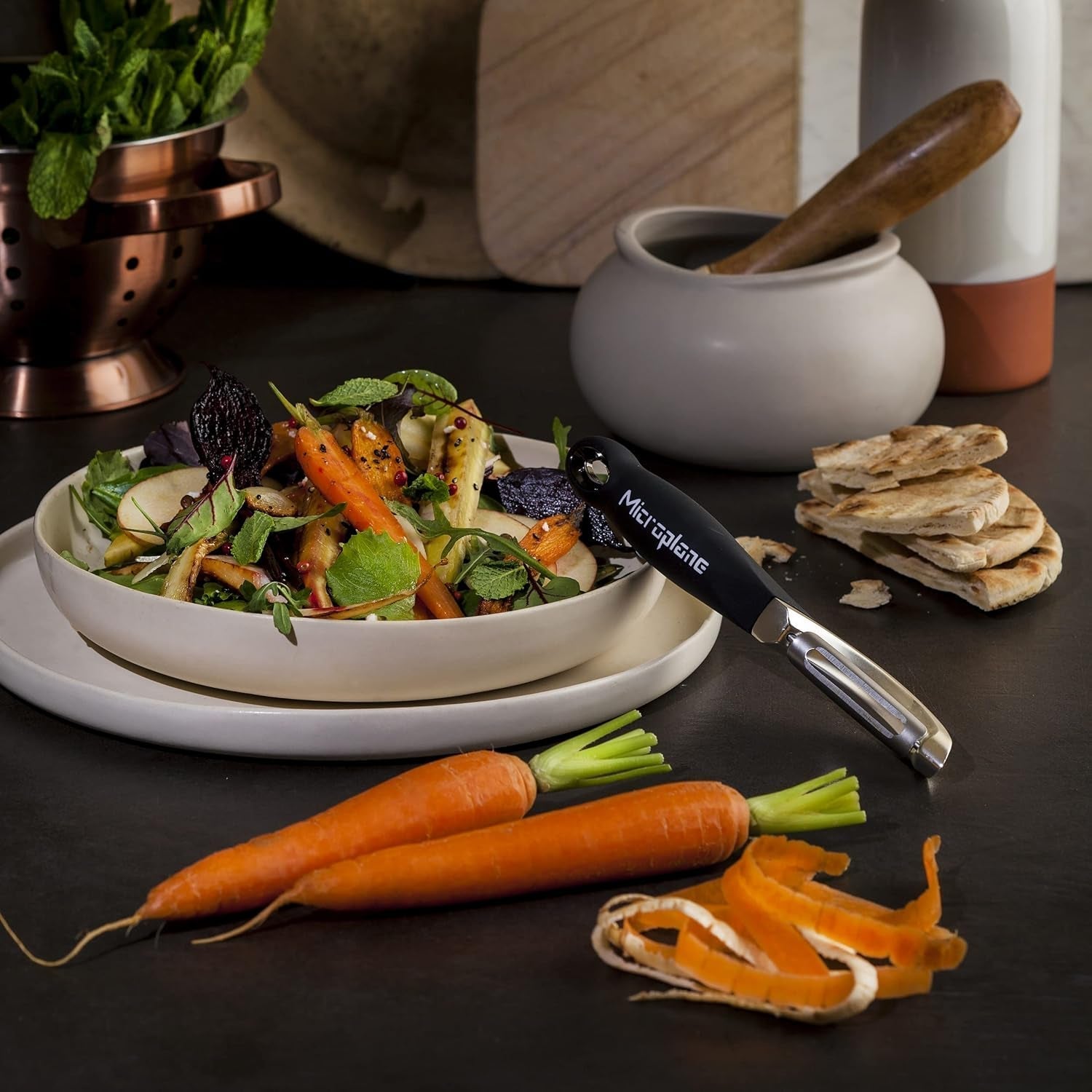 Naty Shop Microplane Professional Double Blade Stainless Steel Ambidextrous Peeler