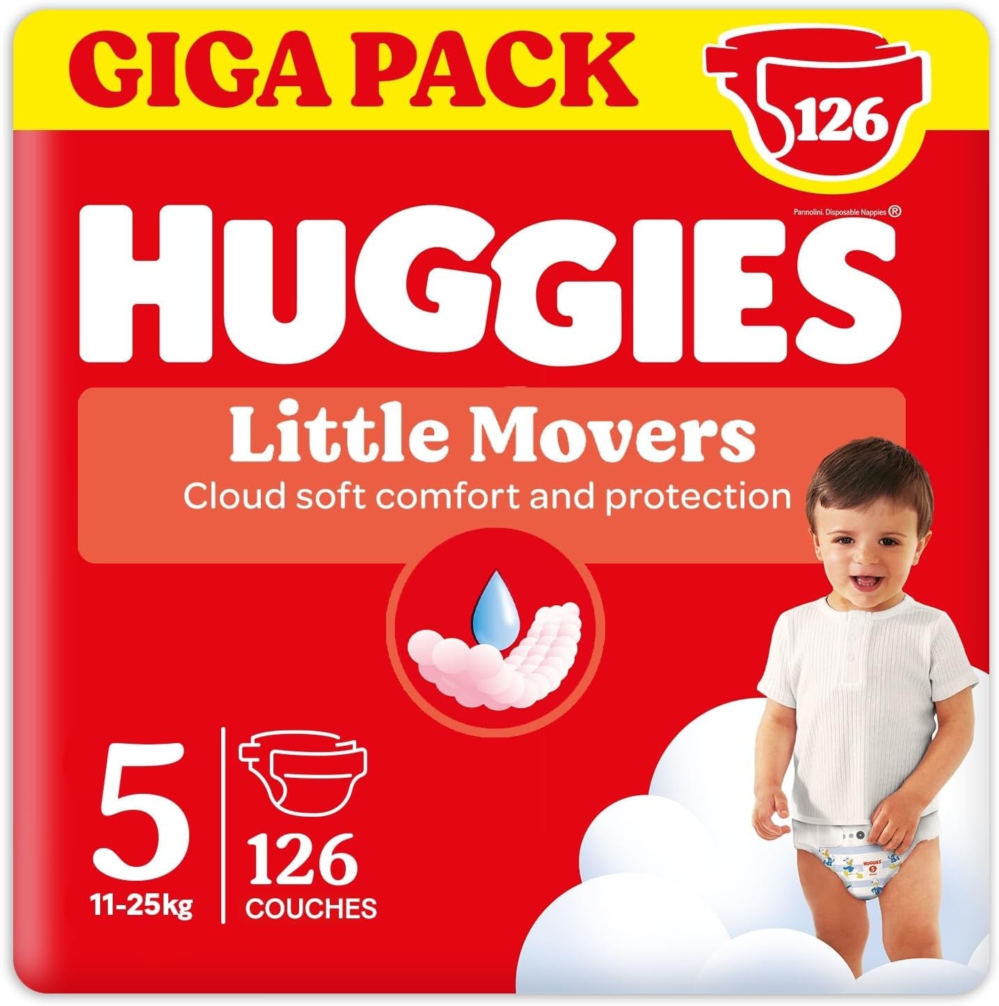 Huggies Baby Diapers Little Movers, Disney Design, Size 5, 126 Count (3 x 42), Monthly Box