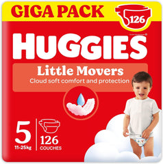 Huggies Baby Diapers Little Movers, Disney Design, Size 5, 126 Count (3 x 42), Monthly Box