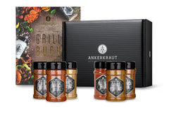 Ankerkraut Grillbuch-Set mit 6 Streuern, 1320g Gewürze plus Buch im Bundle