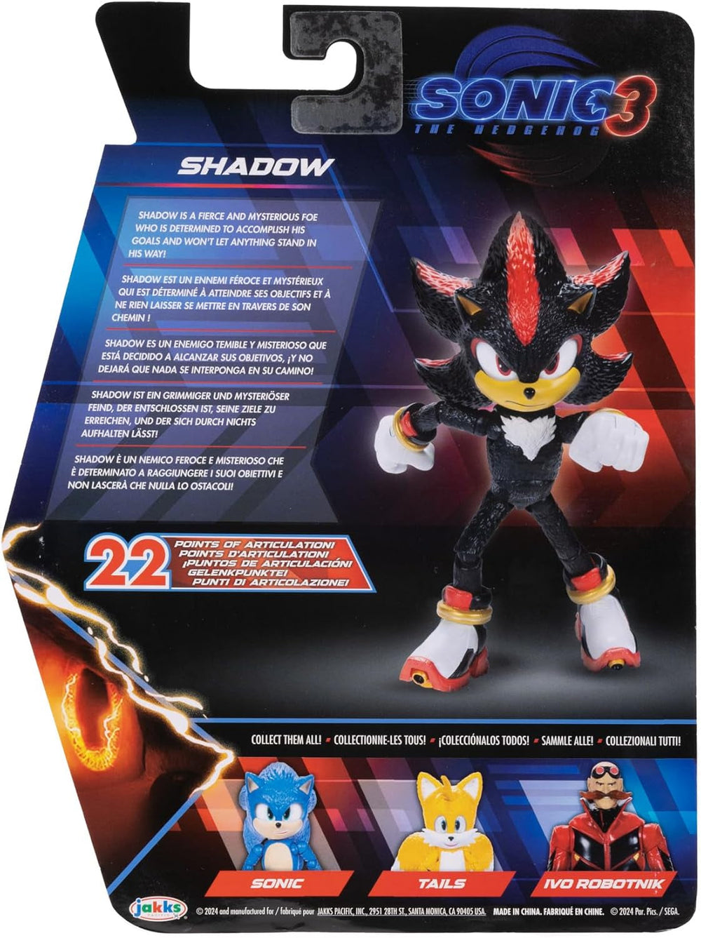 Sonic 3 Movie 12.7 Cm Action Figures Shadow Action figures Naty Shop