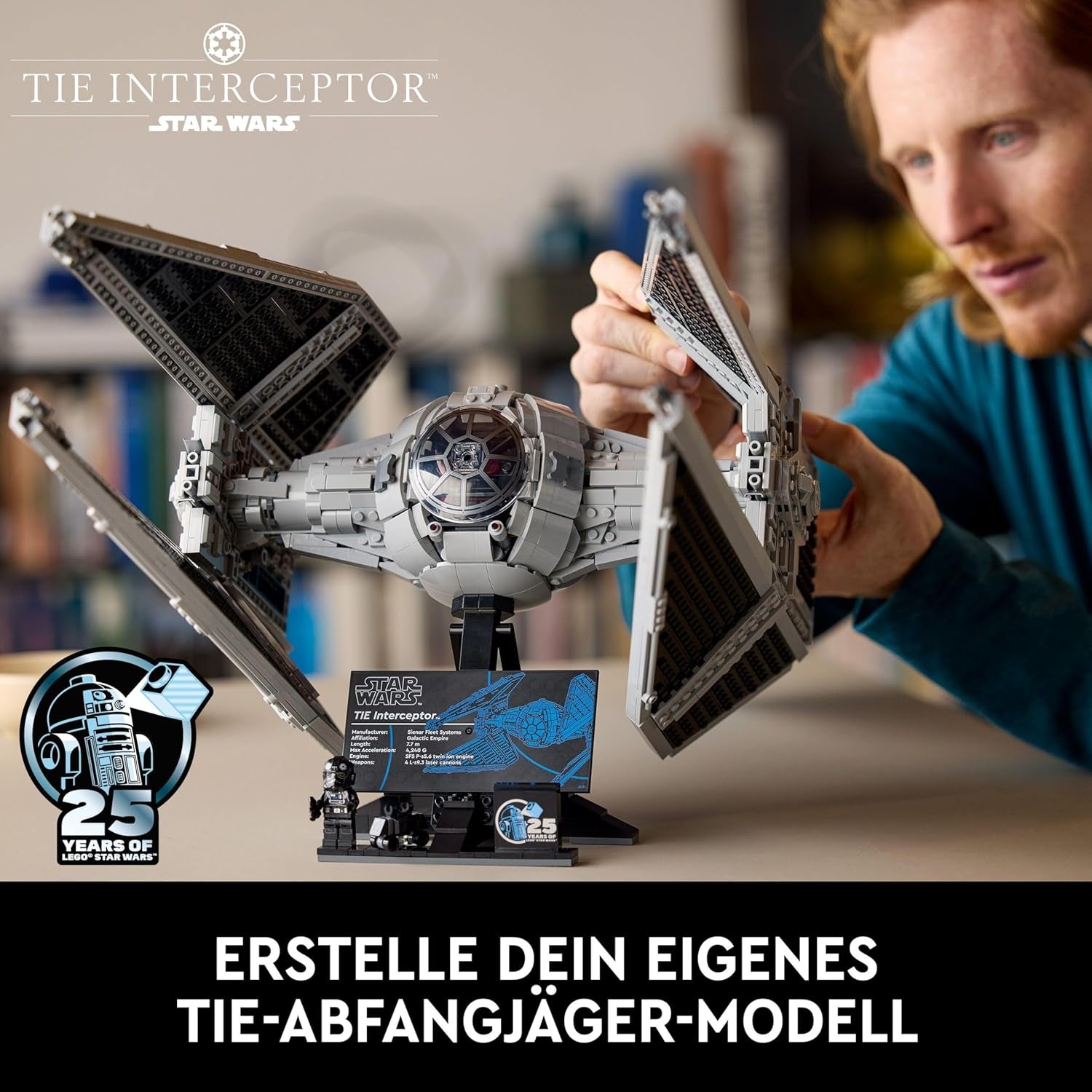 LEGO Star Wars Tie Interceptor Ultimate Collector Series Creative Building Set for Adults Starfighter Brick Model Fan Gift Collectible Ucs Set 75382 Building Sets Besuche den LEGO-Store