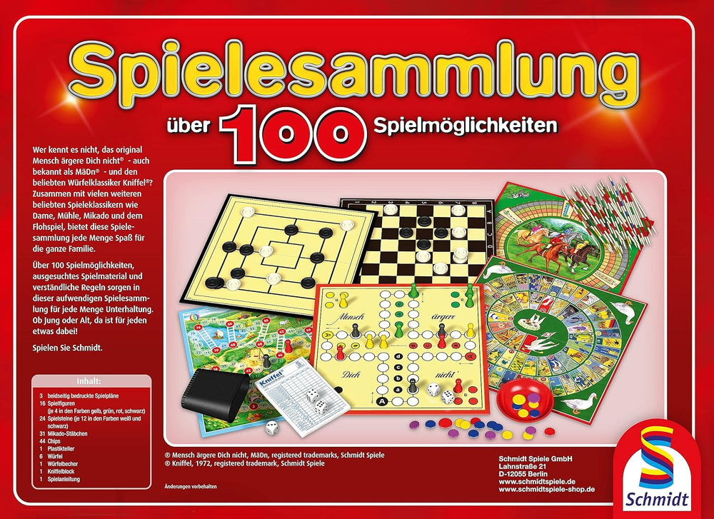 Schmidt Spiele 49147 - Game collection with 100 game options