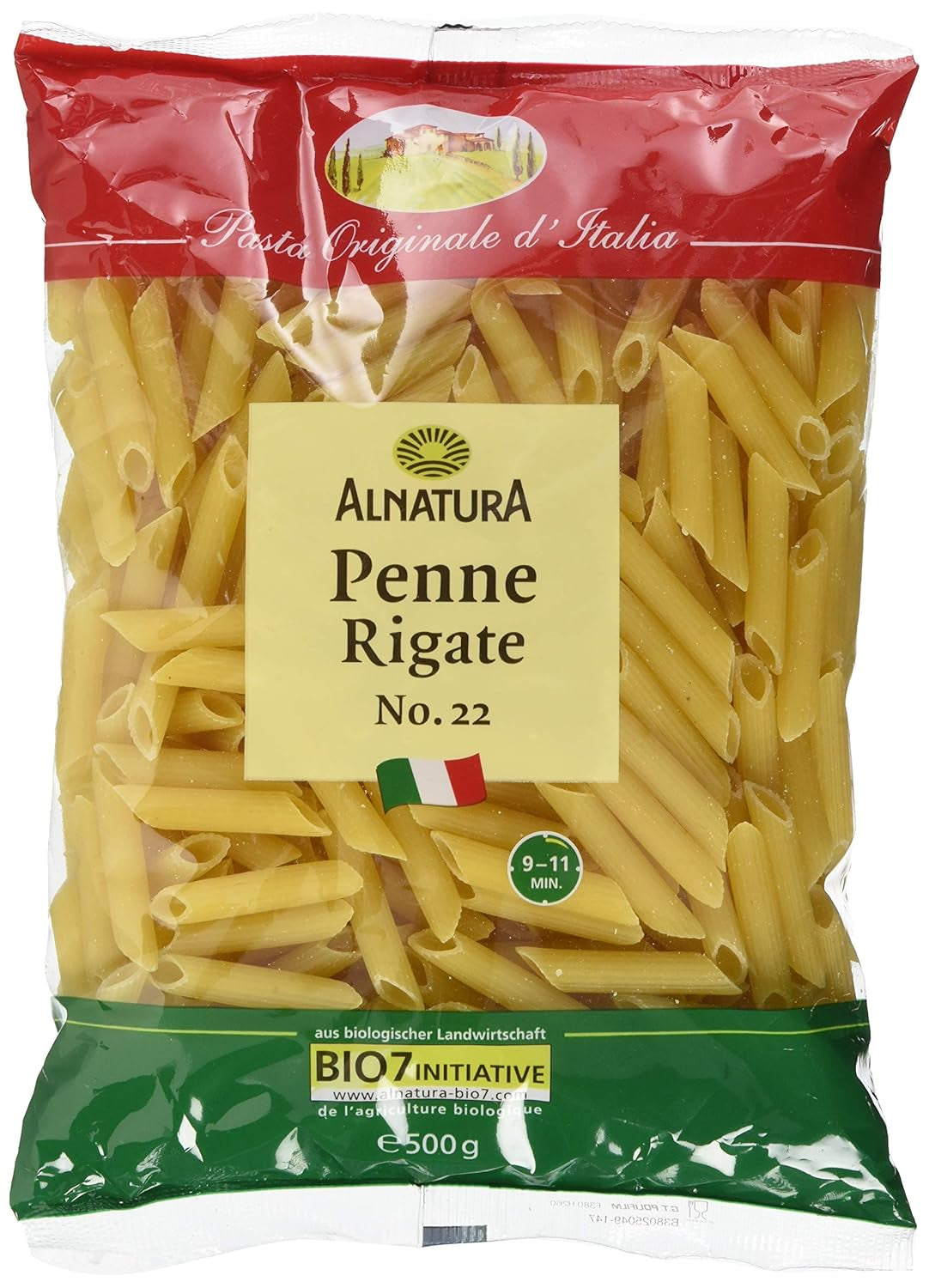 Organic pasta Penne Rigate, 500g