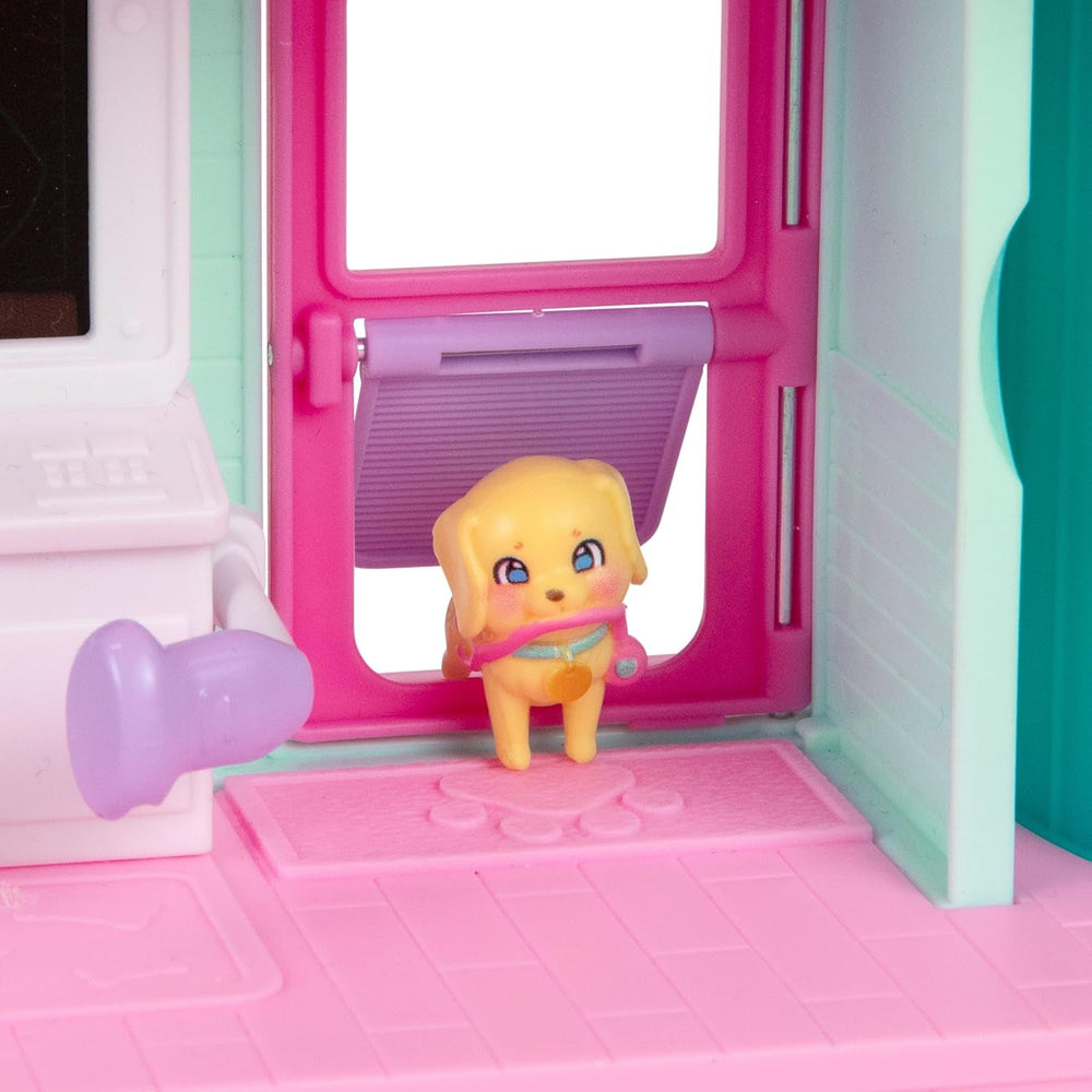 Little Live Pets Mama Surprise Families Baby Clinic Playset, 3 cățeluși Retriever incluși, Magic, Playset cu două fețe (27,8 cm lățime, 23,8 cm înălțime). Hrănire, îmbăiere și joacă, cadou pentru copii Action figures Naty Shop