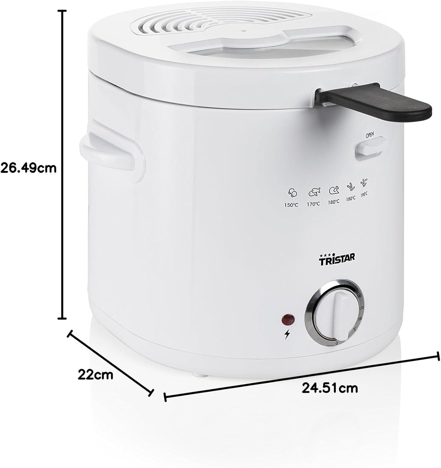 Tristar FR-6941 fryer - thermostat, 1.5 L, 1000 W, white Appliances Naty Shop