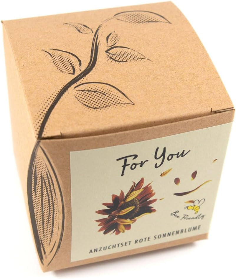 Plant Grow Gift Kit - Sunflower Sunset, including pots, substrate and growing instructions