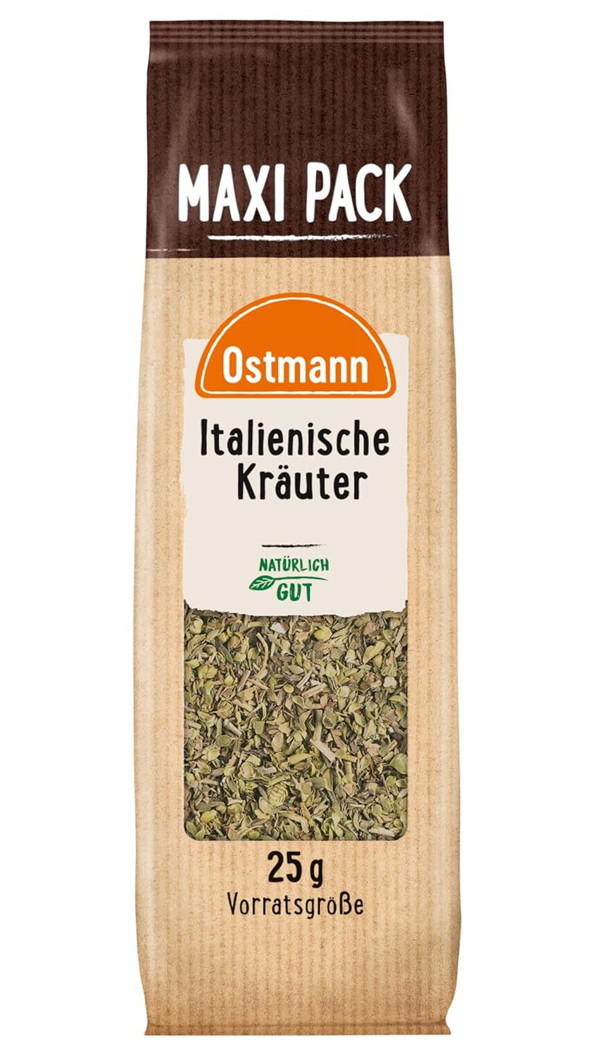 Ostmann Gewürze - Italienische Kräuter gerebelt | Mediterranean Kräutermischung zum Würzen von Tomatensauce, Gemüse- und Fleischgerichten | 25 g in Vorteilsbeutel