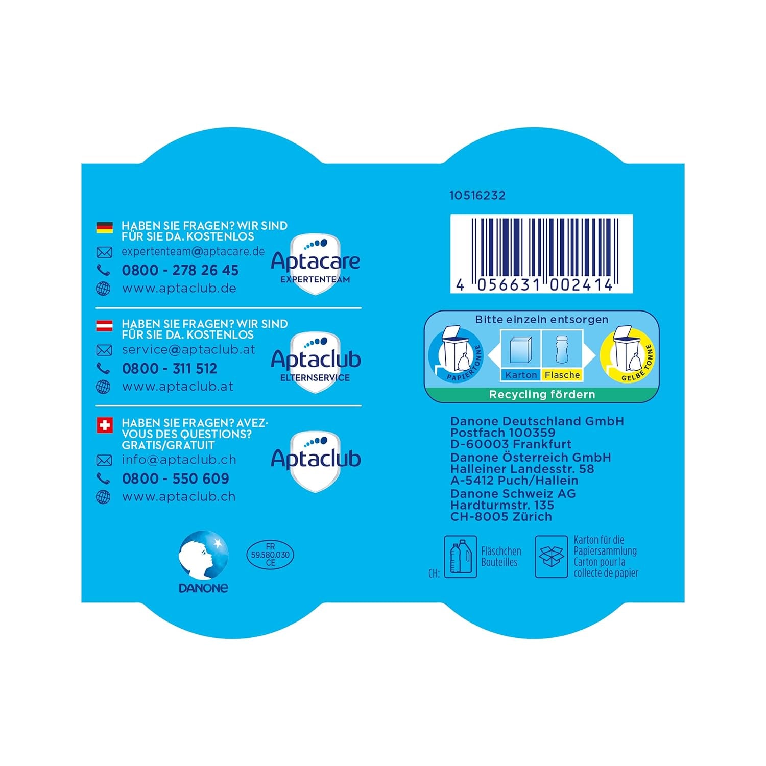 Aptamil Pronutra Pre - Infant formula from birth - With vegetable oils, without palm oil - 6 x 4 x 200 ml (4800 ml)