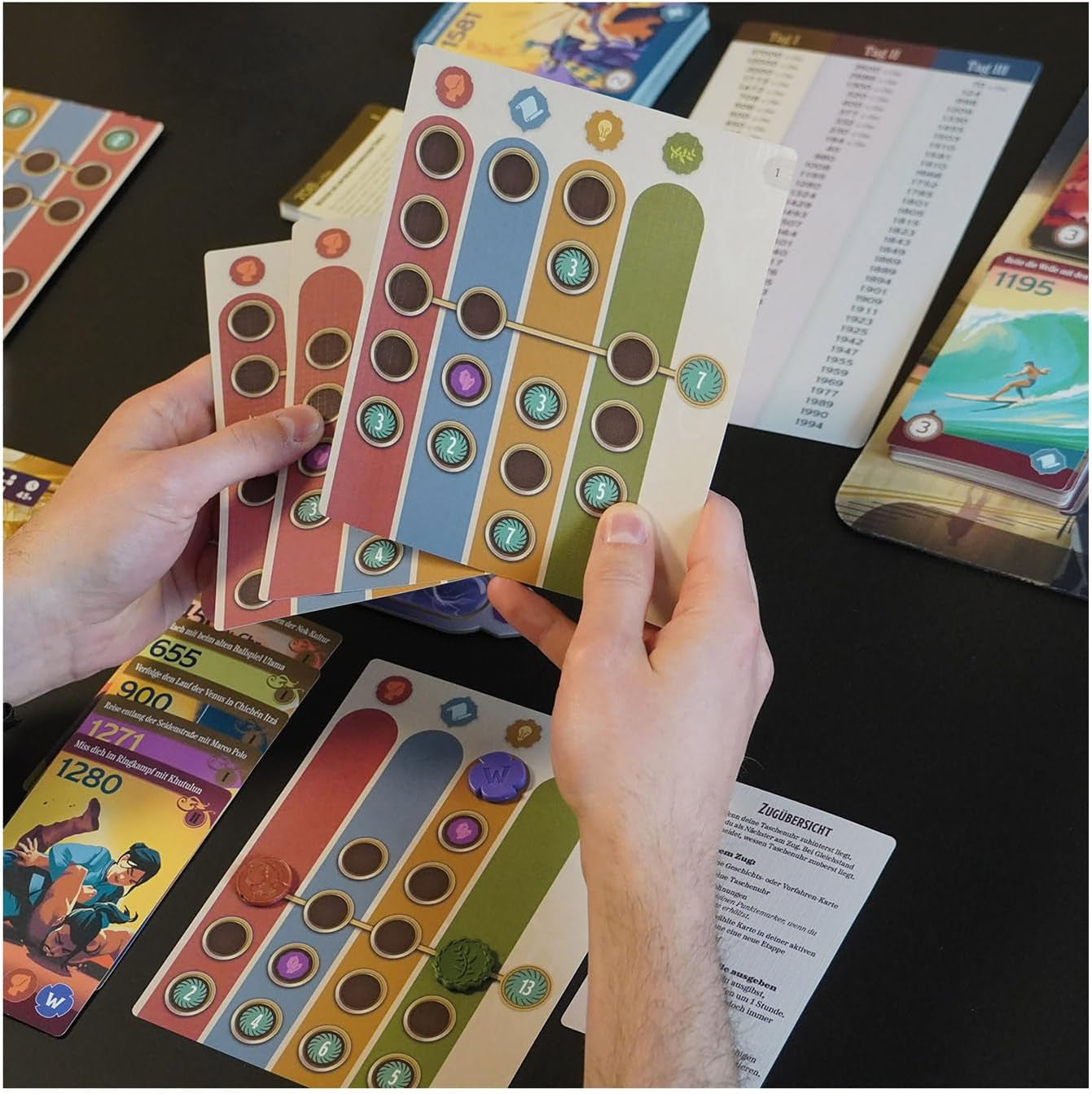 Game Factory 646098 Hiking, Time Travel, 1-4 Player Board Game, Ages 10+, Family Game