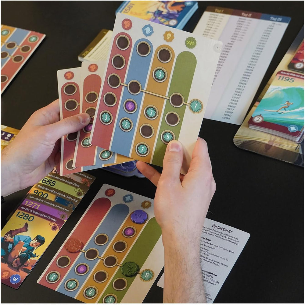 Game Factory 646098 Hiking, Time Travel, 1-4 Player Board Game, Ages 10+, Family Game