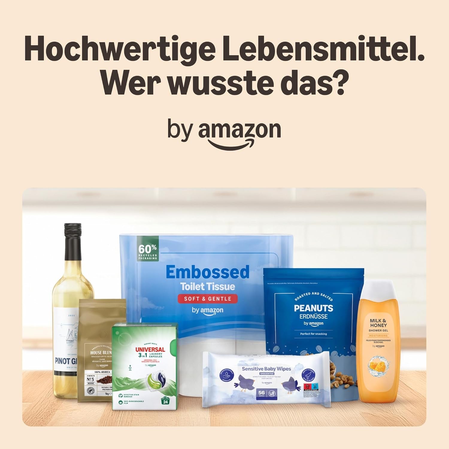 by Amazon Lungo Kaffee-Kunststoffkapseln, Nespresso-kompatibel, 20 Stück, Packung mit 1 – Rainforest Alliance-zertifiziert