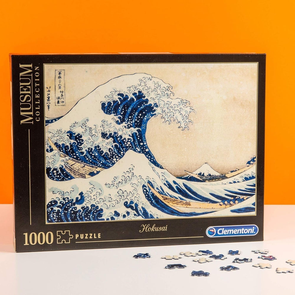 Clementoni 39378 Hokusai - The Great Wave - 1000 Piece Puzzle, Museum Collection, Skill Game for the Whole Family, Colorful Stretching Game, Puzzle for Adults 14+ Puzzle Naty Shop