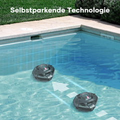 AIPER Pool Robot, Cordless Pool Cleaner with Battery, 90 Minute Runtime, Automatic Parking, Dual Drive Motors and LED Indicators, Ideal for Flat Bottom Pools up to 80m²