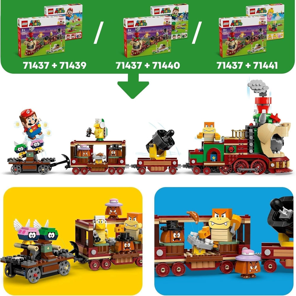 LEGO Super Mario Express Bowser Train Kids Adventure Playset with Hammer Brother 2 Gumbas and 2 Parapunctures Nintendo Gift for Boys Girls Gamers 71437 Building Sets Besuche den LEGO-Store