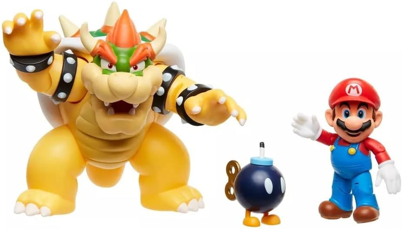 Nintendo Super Mario Bowser 18Cm Vs. Mario Set de figuri (Valul 1) Action figures Naty Shop
