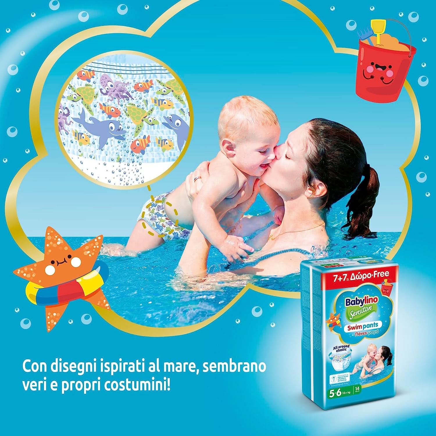Sensitive swimming trunks, diapers for the sea and the pool Mother and Child Naty Shop