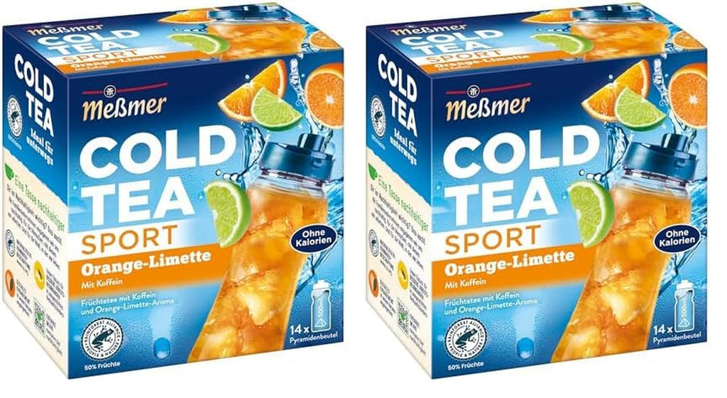 Meßmer Cold Tea Trinkpause Zmeură | Ceai de fructe, aromatizat natural, cu gust de zmeură | Ediție limitată | Pentru infuzie rece | 14 pliculețe piramidale