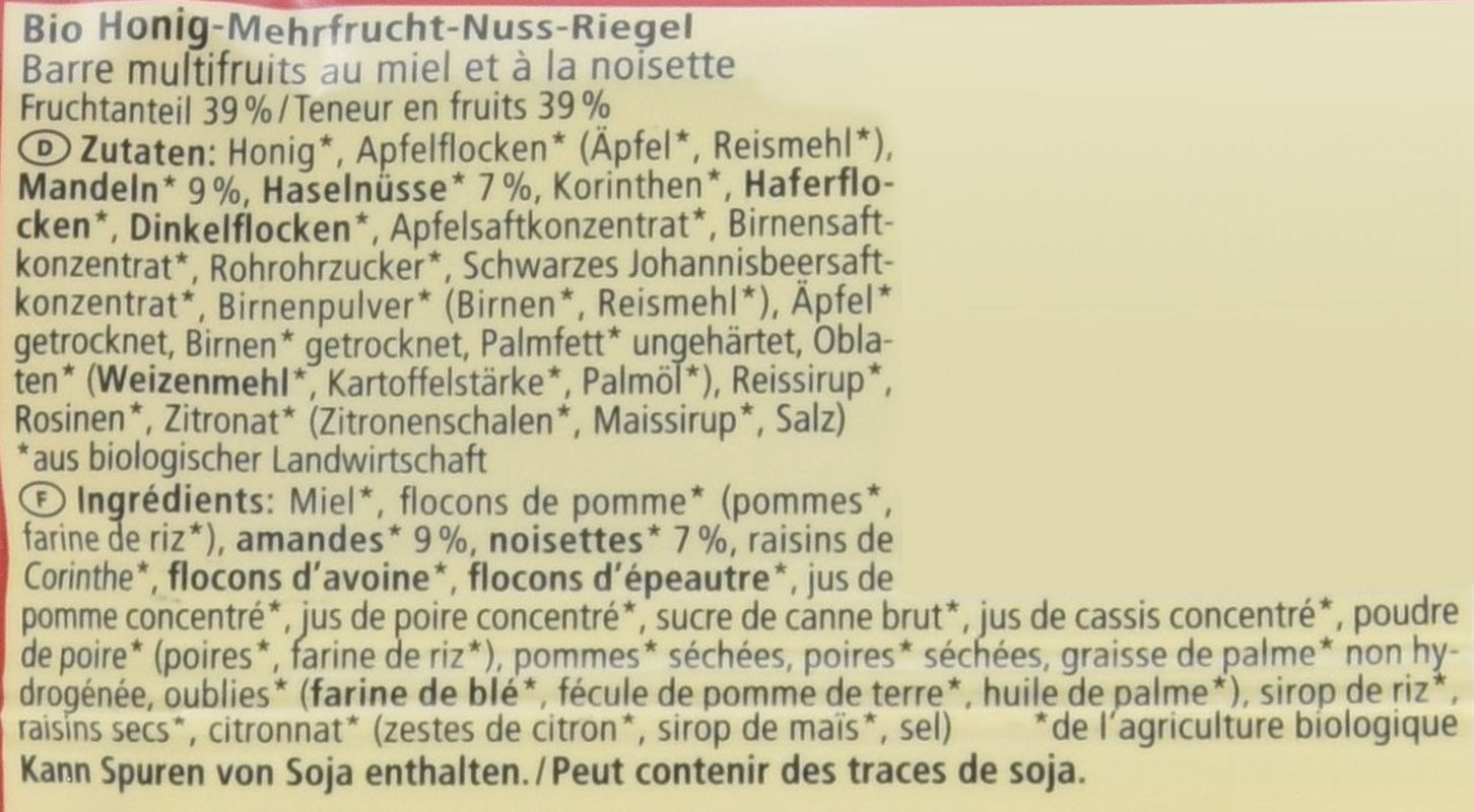 Bio Obstsalat-Riegel, 16er Pack (16 x 40 g)