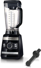 Bosch Standmixer Vitaboost MMBH6P6BDE, 6-Klingen-Edelstahlmesser, 2.5L Tritan-Mixbehälter, Stopfer, 6 Automatikprogramme, Rezeptbuch, Bpa-Frei, Einfache Reinigung, 45,000 U/Min, 1600 W, Schwarz Bucatarie Naty Shop Single Schwarz Deutsches Rezeptbuch