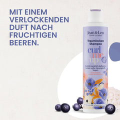 Jean & Len Dream Curls Shampoo Rice Water & Açai Berry, for curly and wavy hair, 300 ml Jean & Len