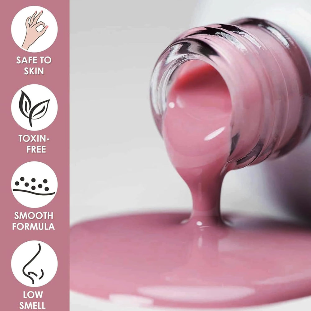 4 Piece Nail Polish Set - Quick Dry Long Lasting Water Based Nail Polish - DIY Nail Design Nail Polish (Nude Normal Style 4 Piece Set)