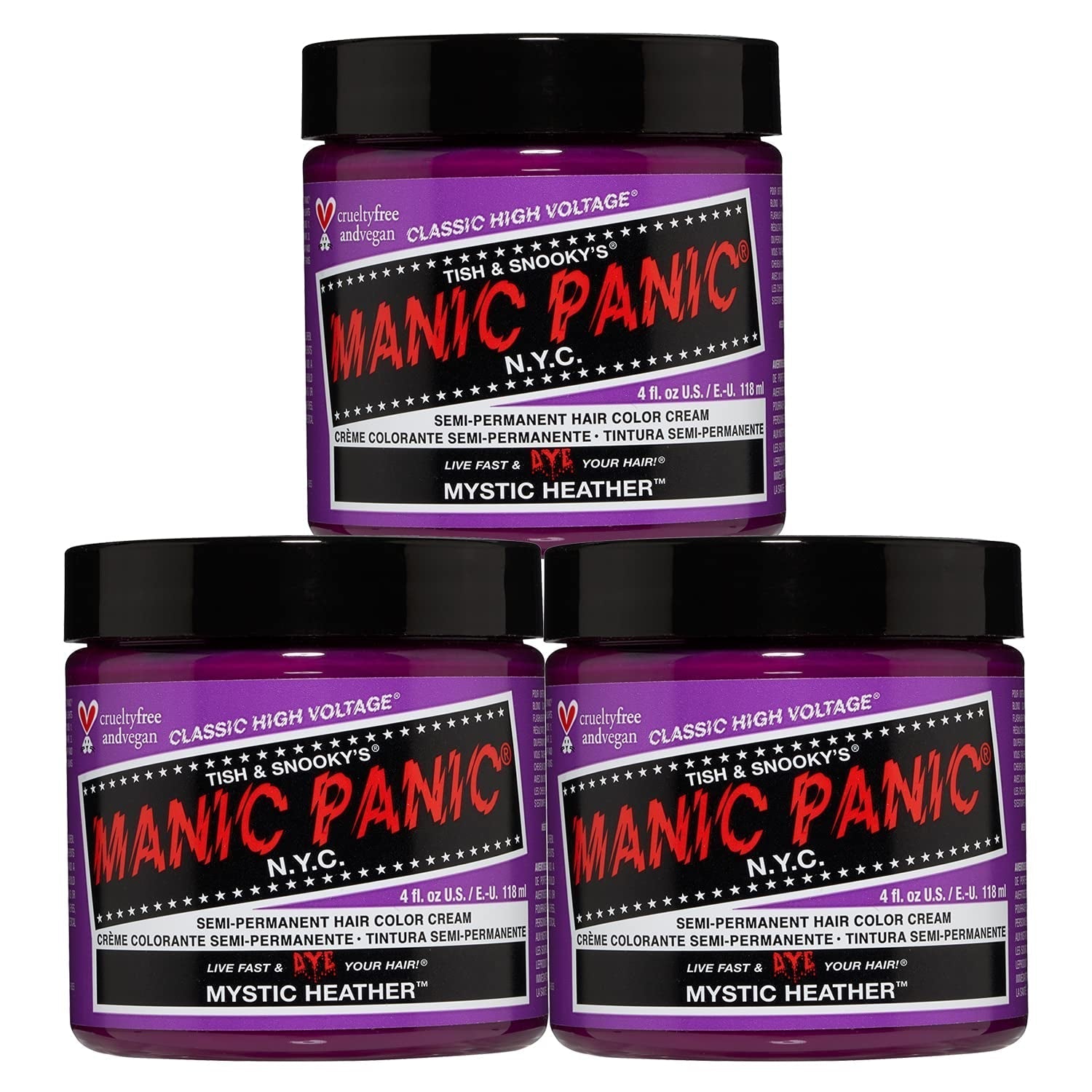 Manic Panic Electric Lizard Classic Cream, vegan, fără cruzime, vopsea de păr verde semipermanentă 118ml