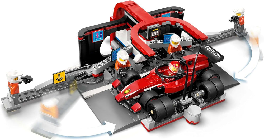 LEGO City F1 Pit Stop with Team and Ferrari Speedster - Formula 1 Pit Stop Set with 1 Race Driver and 4 Mechanical Minifigures - Racing Car Toy for Boys and Girls 6+ - 60443 Building Sets Beuche den LEGO-Store