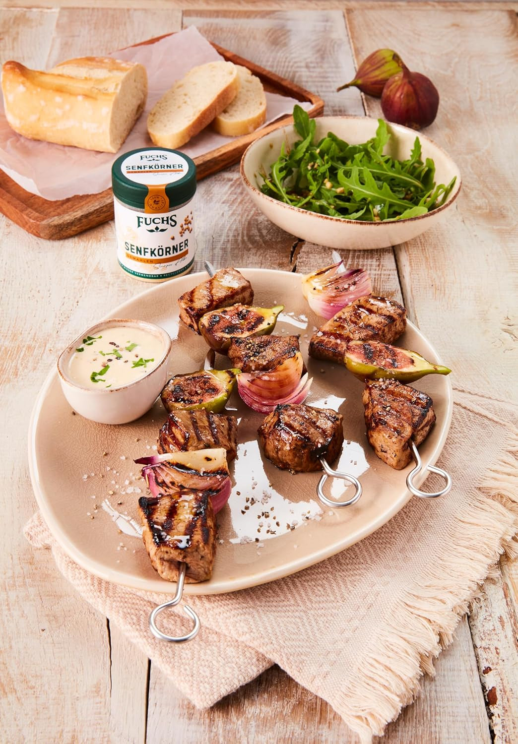 Fuchs Gewürze - Senfkörner gemahlen - für die Zubereitung von Rubs, zum Verfeinern von Suppen und Saucen - natural ingredients - 45 g in wiederverwendbarer, recyclebarer Dose