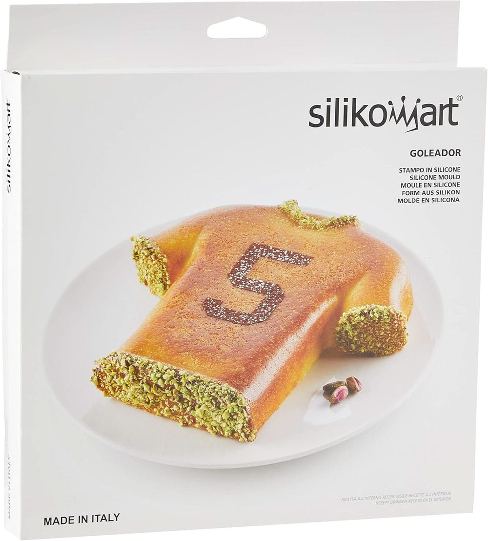 Silikomart 195233 20.339.40.0065 Mold Silicone Soccer Player T-shirt, 24 X 23 X 4 cm Kitchen Naty Shop