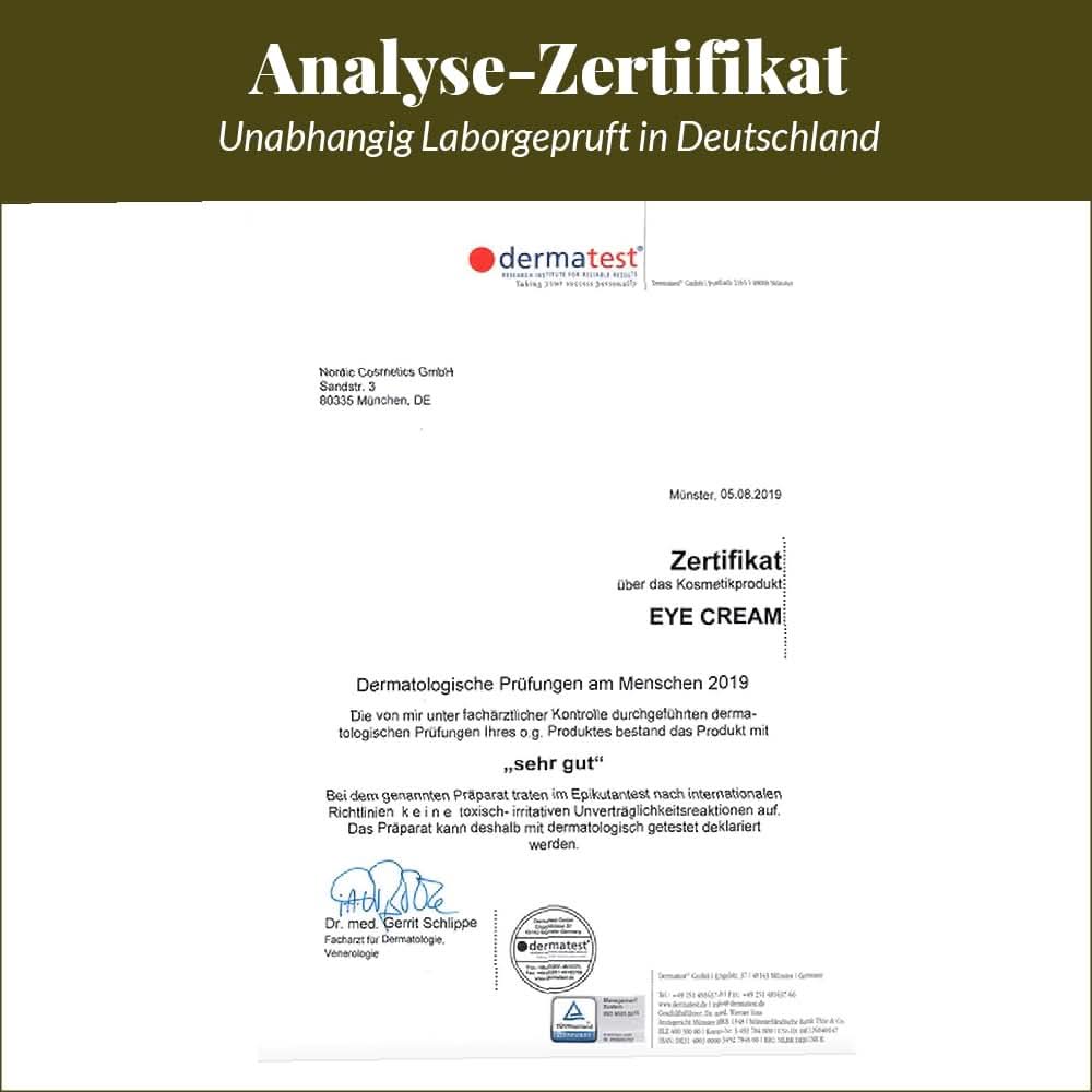 Nordic Cosmetics, Vegan eye cream against wrinkles and dark circles with hyaluronic acid, 10ml Cosmetics and Beauty Naty Shop