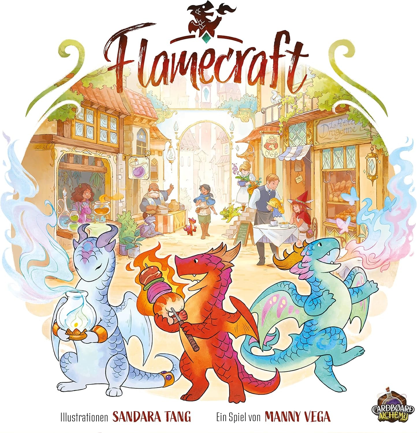 Cardboard Alchemy, Flamecraft, Family Game, Board Game, 1-5 Players, Ages 12+, 60 Minutes, German, Multicolor, Colorful