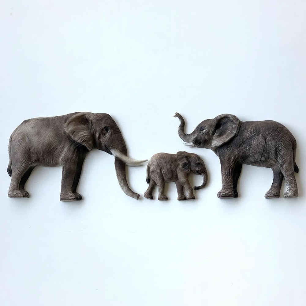 Katy Sue, Silicone Mold Family of Elephants Kitchen Naty Shop